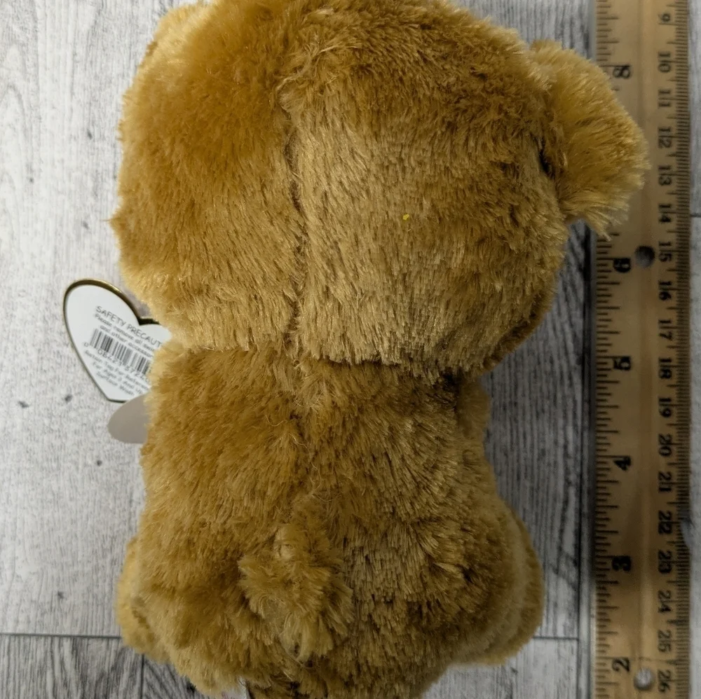 Ty Plush Bear with Gold, Red, and Green Details